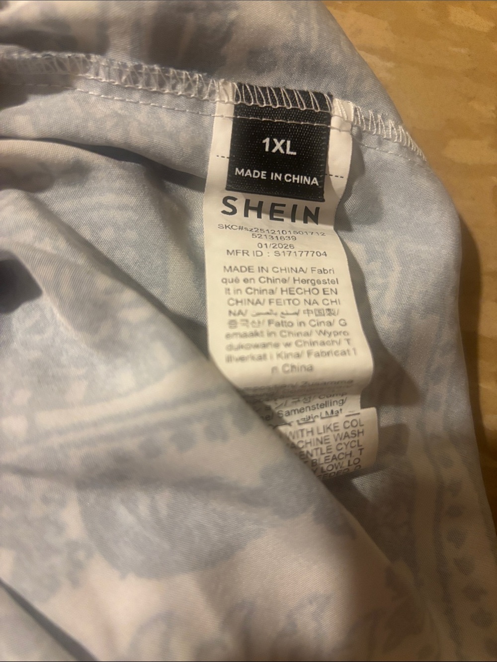 SHEIN Light Blue and White Women's Shorts